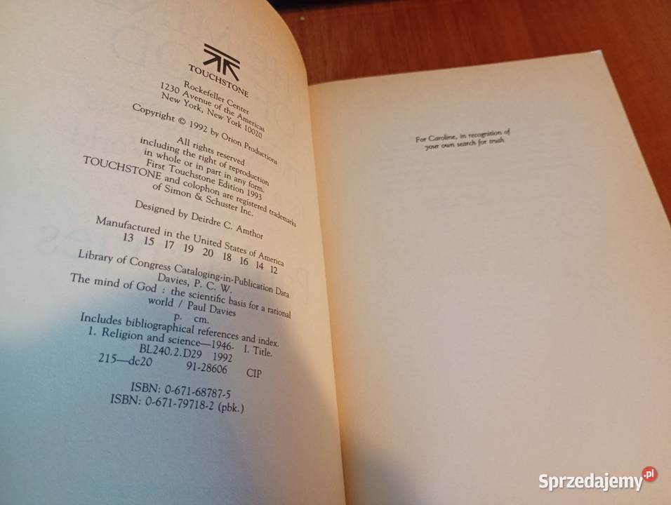 The mind of God the scientific basis for a miękka Gdańsk