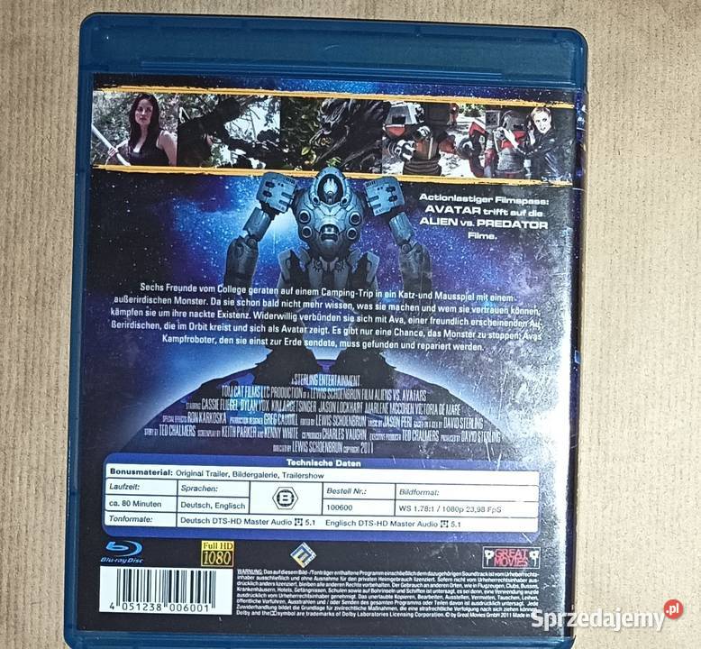 film Aliens vs Avatars Bluray blueray Deustch s-f Rzeszów
