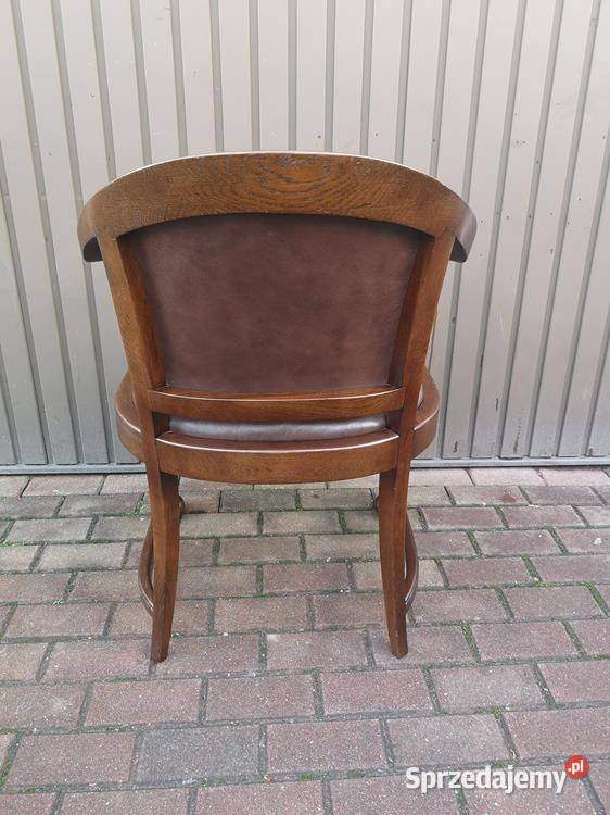Stary Fotel Krzesło Dębowy Gabinetowy Antyk Swarzędz sprzedam