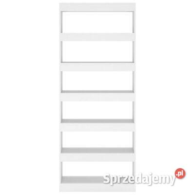 vidaXL Regał na książkiprzegroda biały 80x30x198 mazowieckie Warszawa