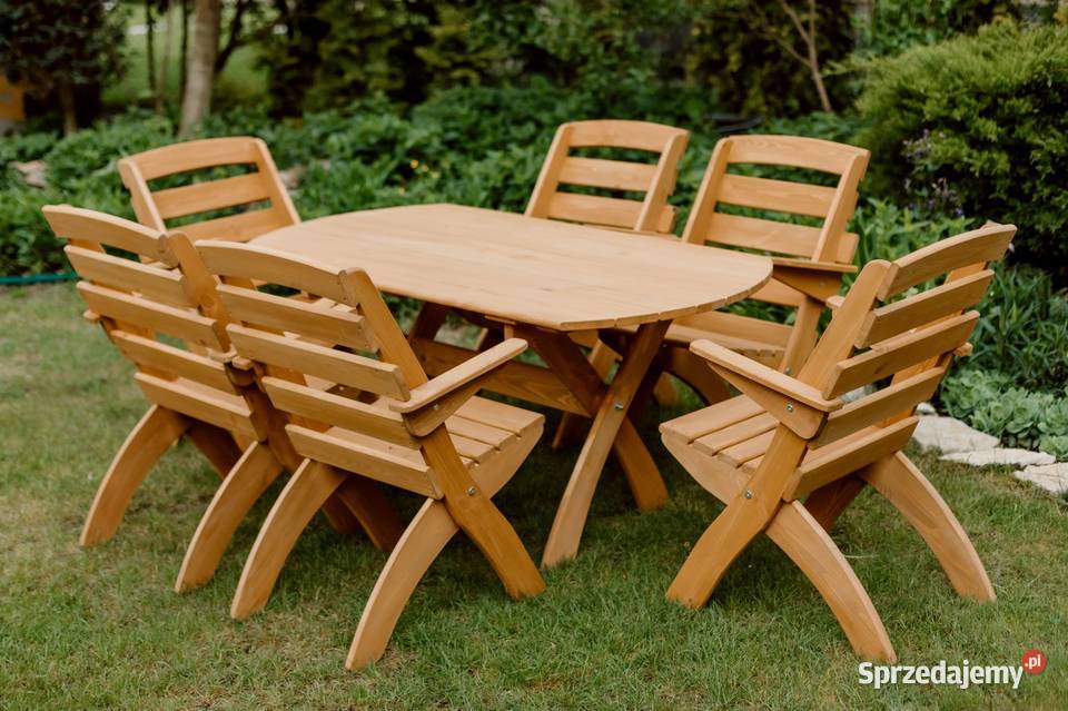 Krzesło ogrodowe drewniane składane tarasowe typ drewno Kalety
