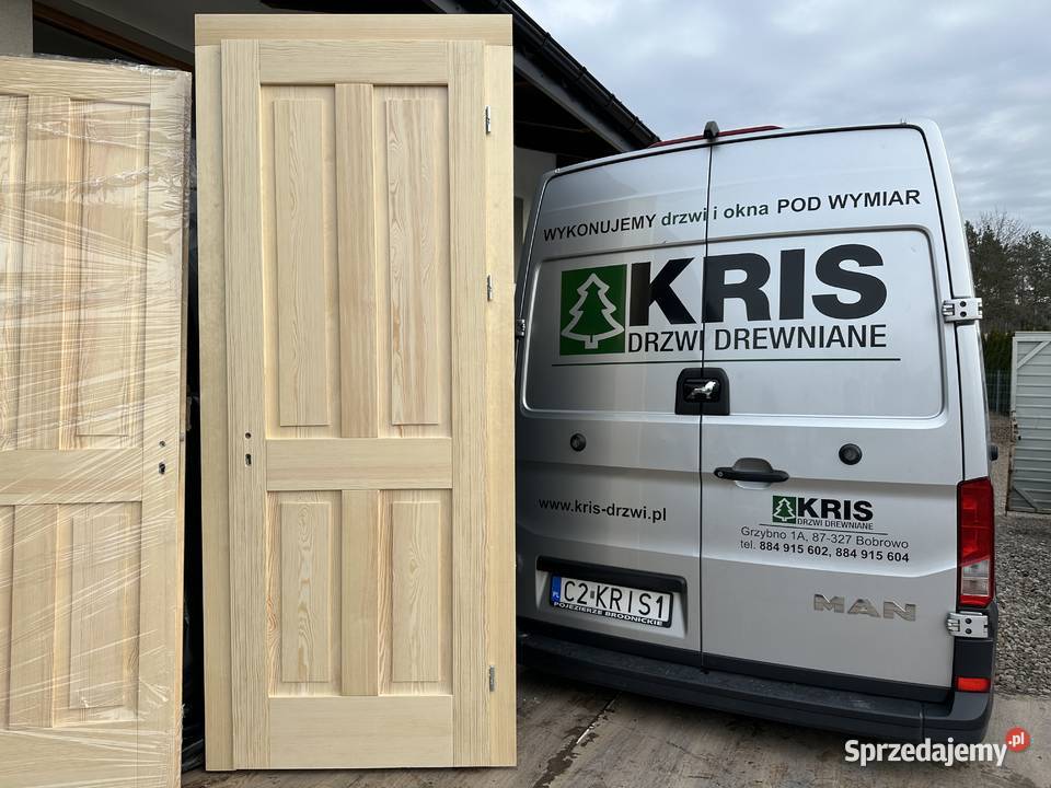 Drzwi drewniane AMERYKAŃSKIE WYSOKIE 240 CAŁA sprzedam
