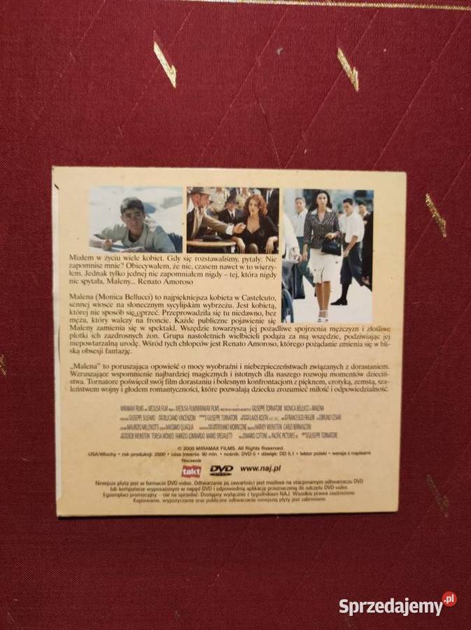 film Malena Monica Bellucci Lektor cd dvd Kielce