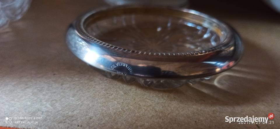 Talerzyk szkło Plater Silverplatet Italy sprzedam