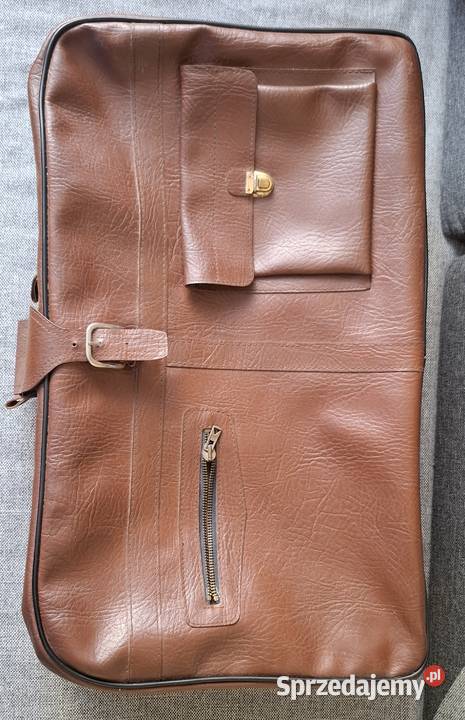 Skórzana walizka PRL Retro Piastów