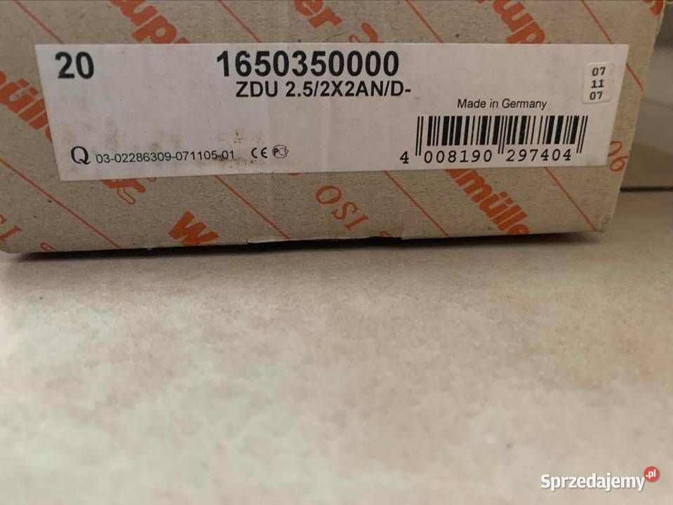 Weidmuller ZDU 252X2AND Warszawa sprzedam