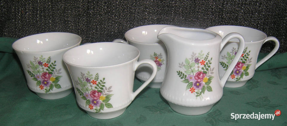 filiżanki z mlecznikiem Mitterteich vintageD Porcelana i szkło