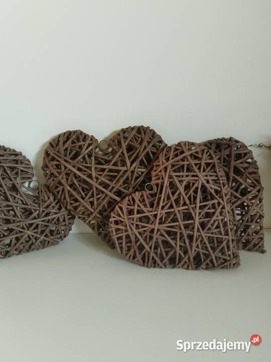 Serca z wikliny papierowej 3D 23 Jaroszyn-Kolonia sprzedam