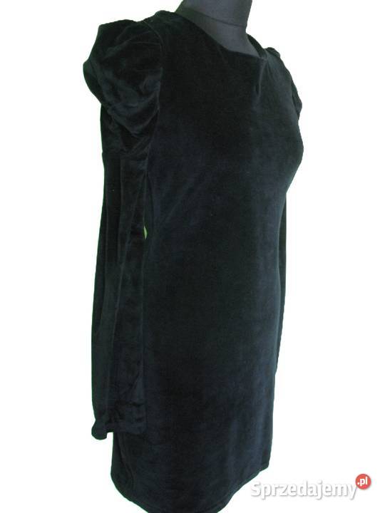 Sukienka czarna 40 42 biust 92 Aksamit