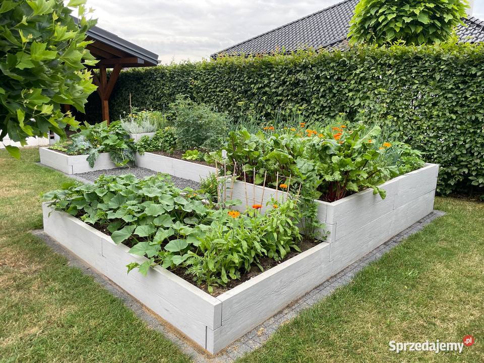 Warzywniak betonowy podwyższona grządka 128x371