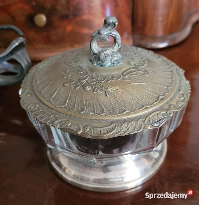 Eleganckie włoskie szklane puzderko z Kraków