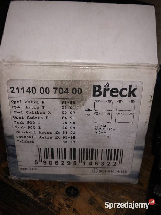 Klocki hamulcowe tył opel astra F kadet tył