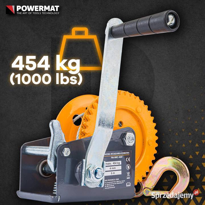 Linowa WCIĄGARKA WYCIĄGARKA Korbowa Ręczna 454 Katowice