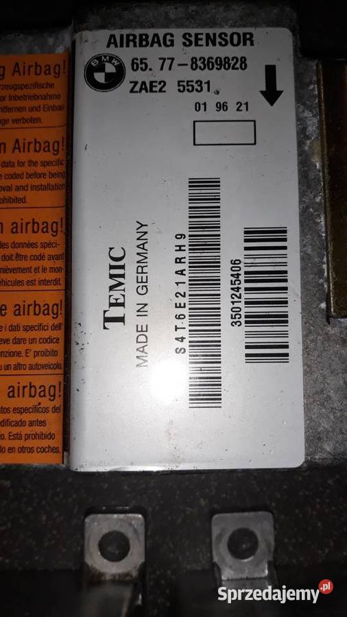 Sterownik Airbag 65778362119 i 8369828 BMW E36 Części samochodowe Lusowo sprzedam
