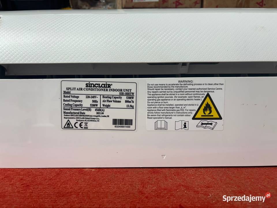 Kompletna Klimatyzacja Sinclair DC Inverter Bralin