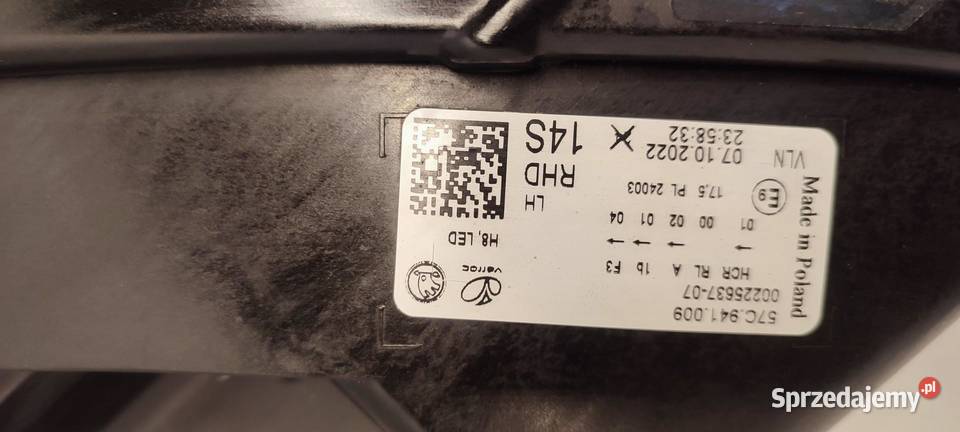 SKODA KAROQ LAMPA LEWY PRZÓD ANGLIK RHD