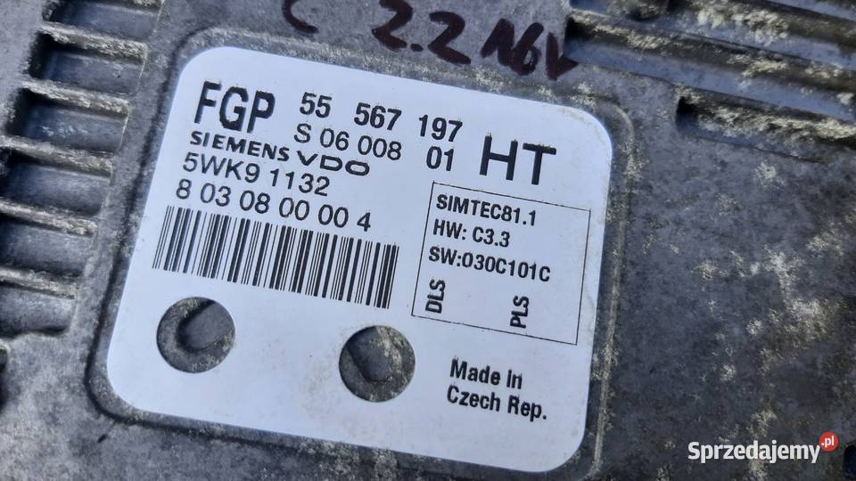 komputer sterownik silnika Siemens 55567197 HT dolnośląskie Dębno
