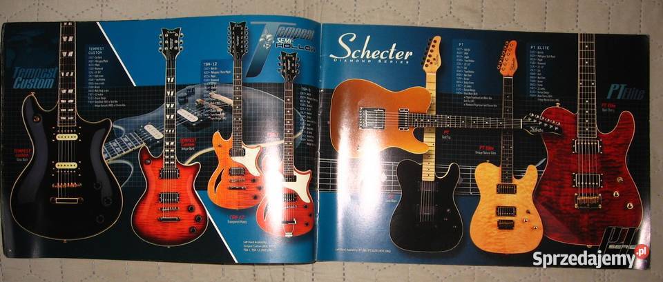 Schecter 2002 guitar catalog katalog gitar Gitary i akcesoria Kępice