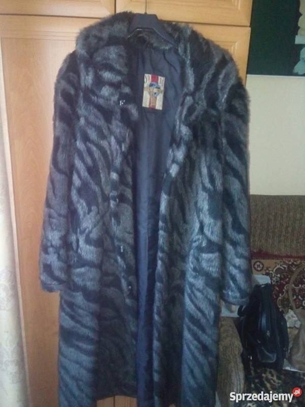 Sztuczne czarnosrebrzyste futro Duży rozmiar lubelskie