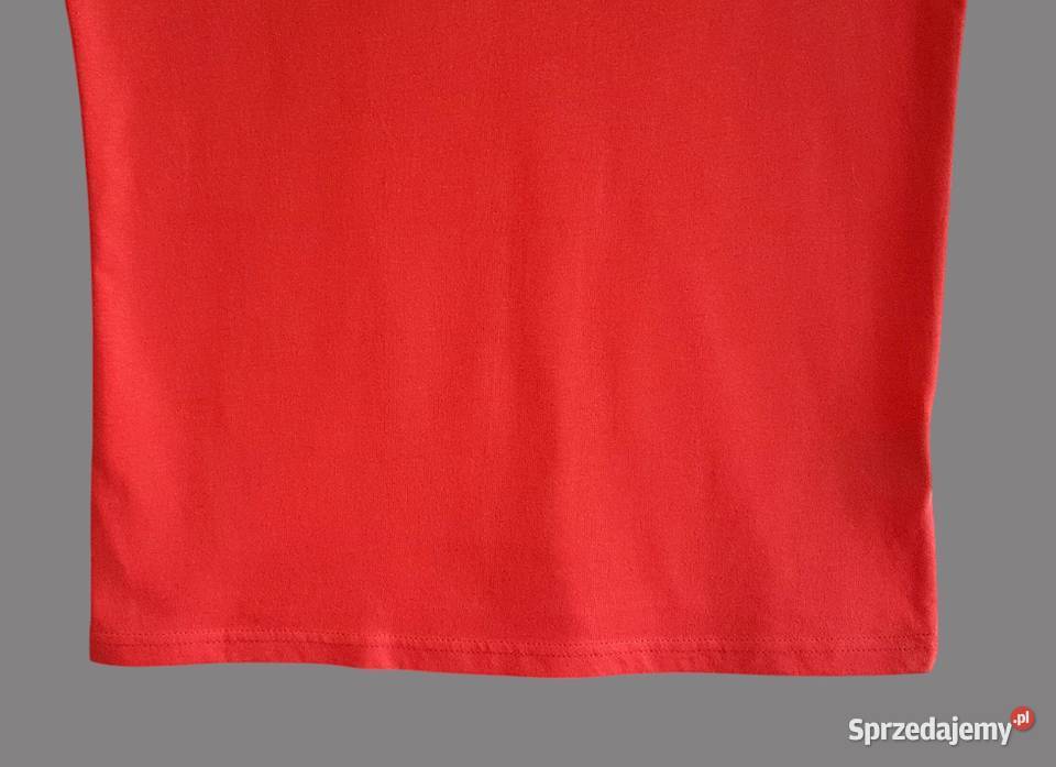 Damska bluzka czerwona z krótkim rękawem Chrzanów