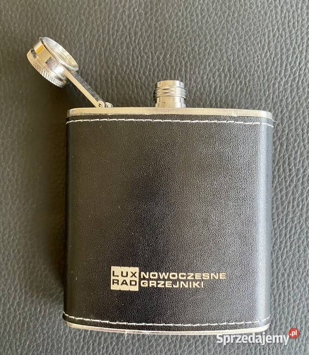 Piersiówka stalowa w skórze 6 oz NOWA Warszawa sprzedam