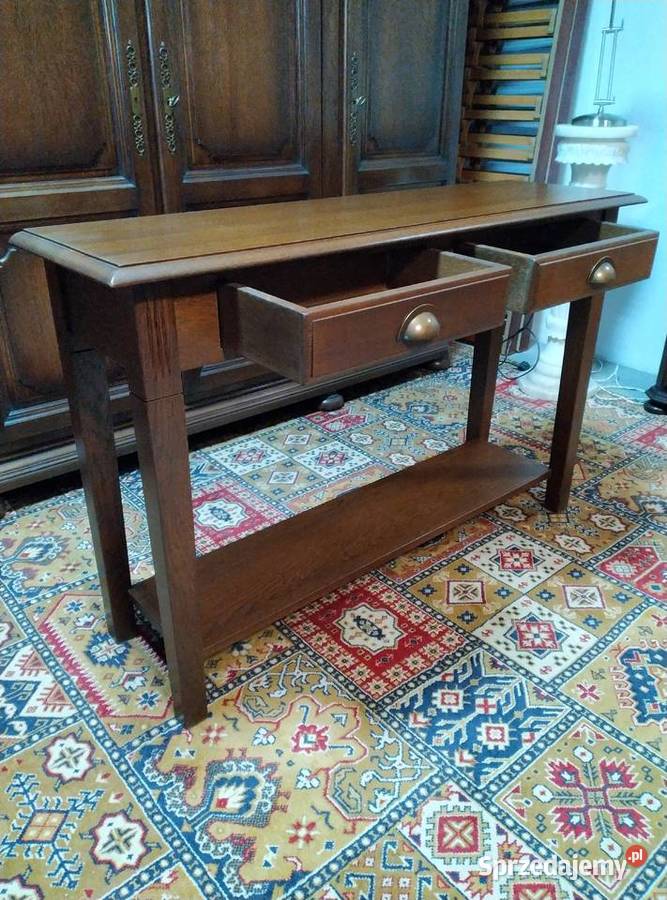 Konsola dębowa stolik przyścienny Białystok sprzedam