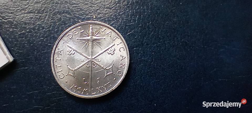 Stare monety 1 lir 1967 Watykan