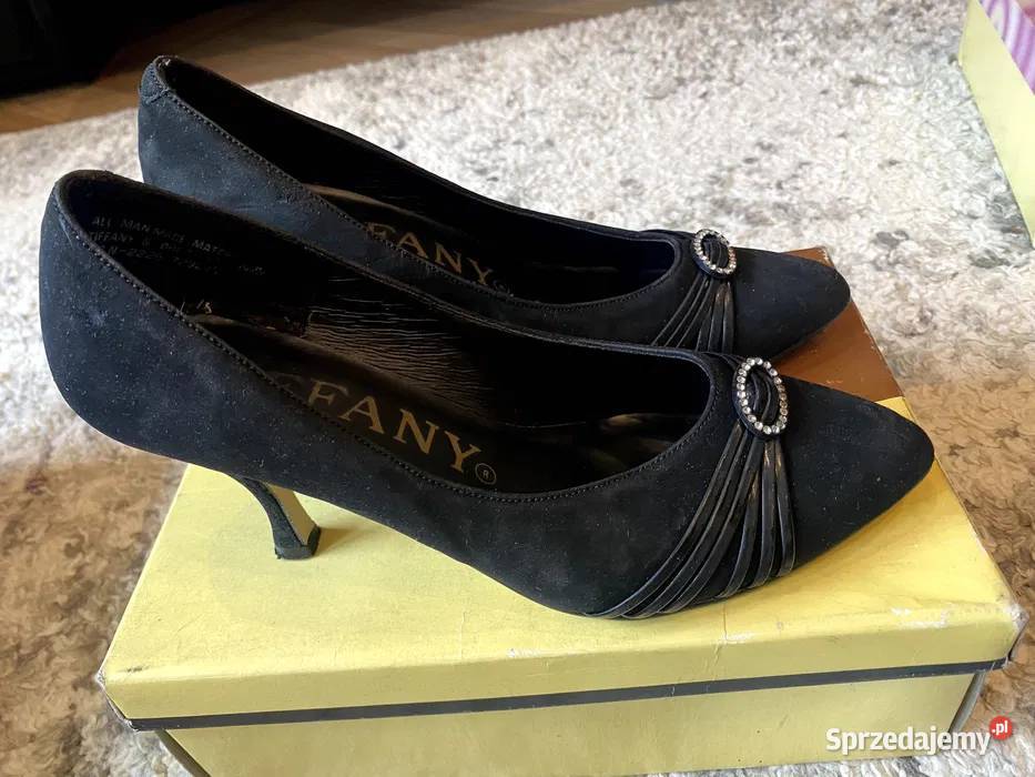 Czarne buty na obcasie TIFFANY łódzkie Łódź