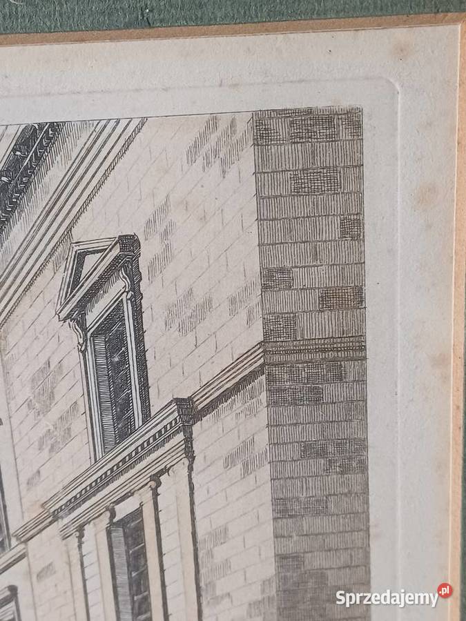 vintage oryginalna akwaforta Malarstwo Nowy Targ