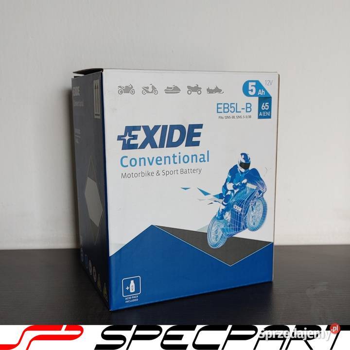 Akumulator motocyklowy EXIDE EB5LB YB5LB 12V 5Ah Pozostałe Łódź