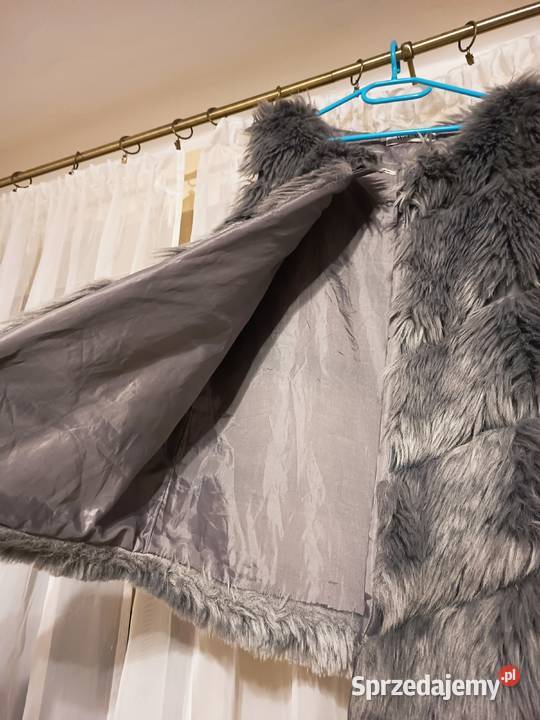 Damska Futrzana Kamizelka Bezrękawnik Faux Fur Suwałki