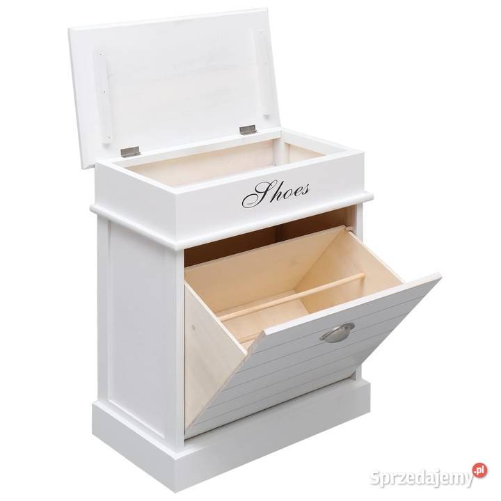 vidaXL Szafka na buty biała 50 x 28 x 58 drewno Warszawa