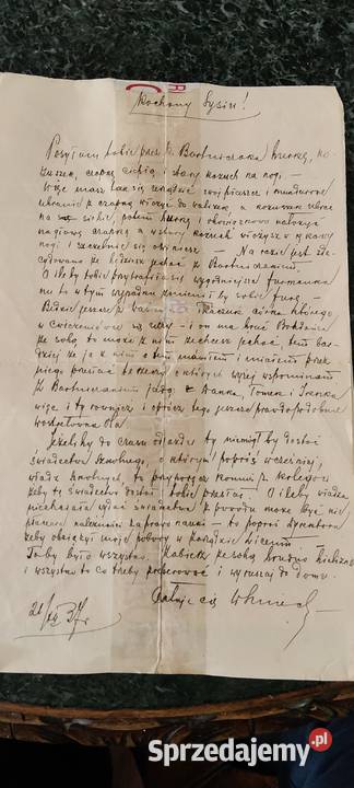 Stary odręcznej list 1937 Leszno