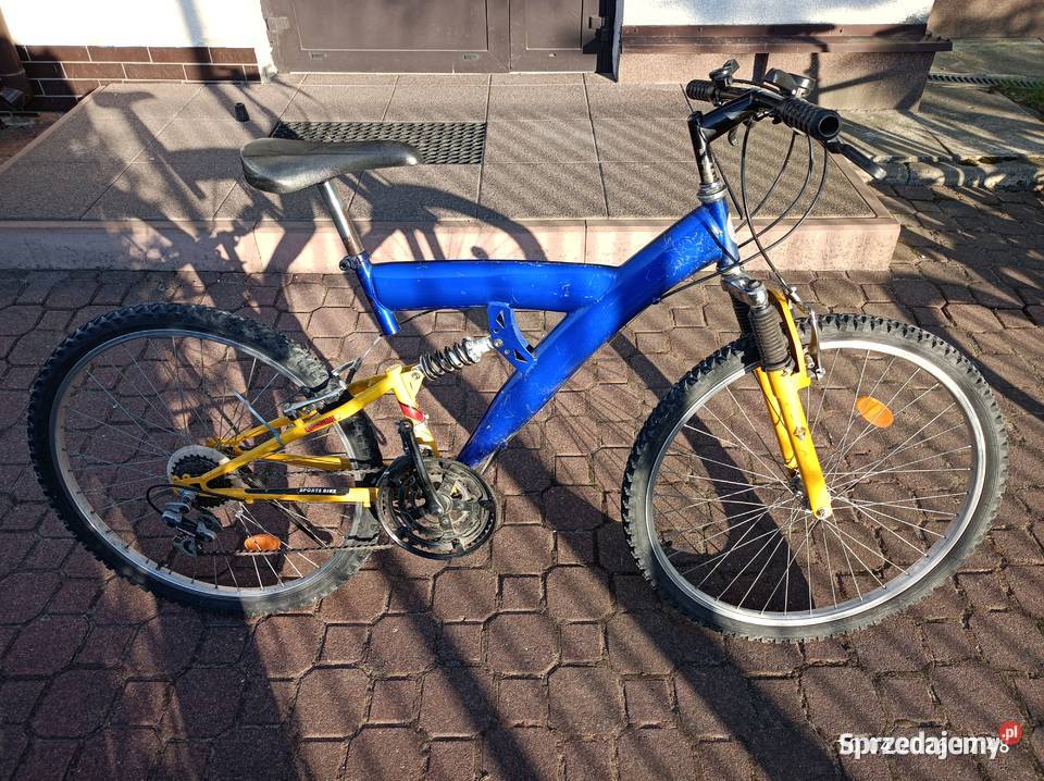 Rower młodzieżowy z amortyzatorami przód tył Łomianki
