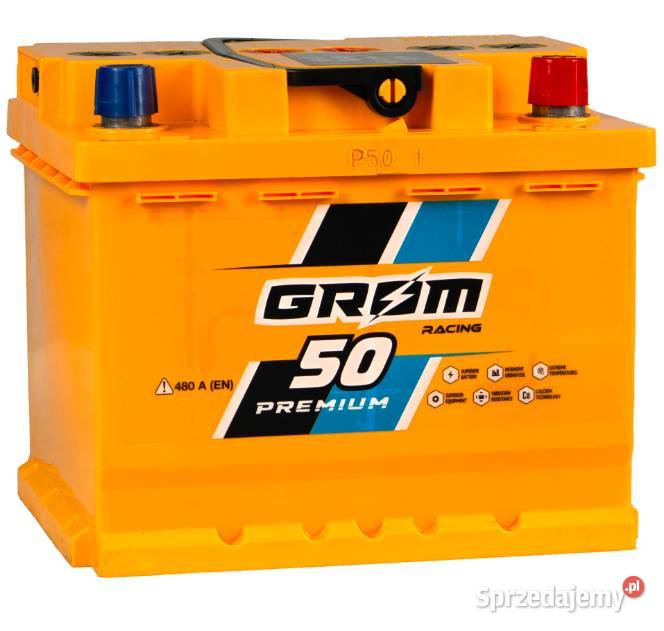 Akumulator Grom Racing 50Ah 480A EN PRAWY PLUS Elbląg