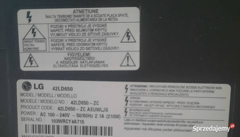 Telewizor LG 42LD650 Siechnice