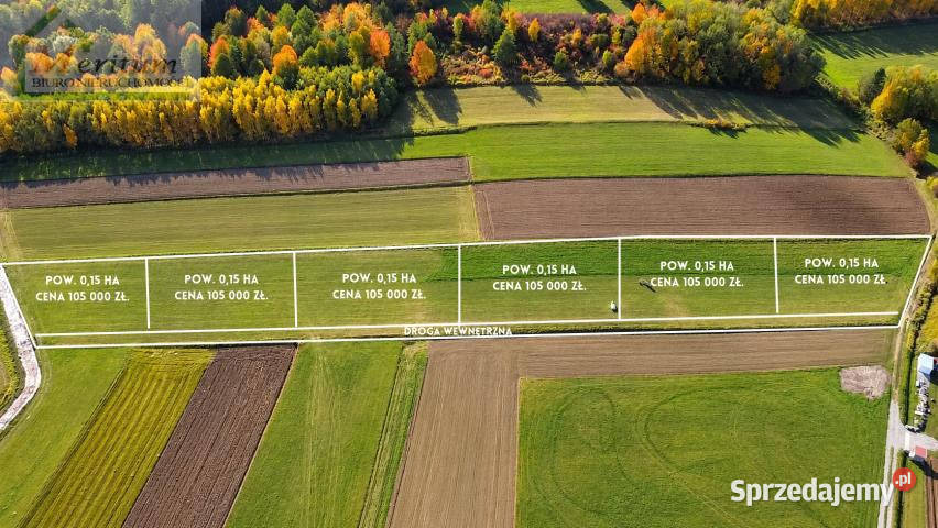 Działka Klimkówka 1500m2 gaz