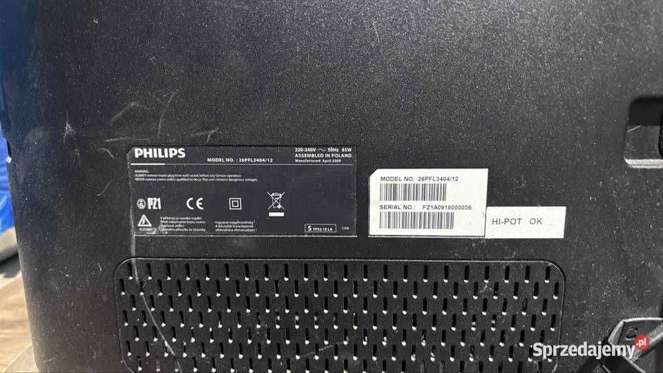 Telewizor PHILIPS 26 model 26PFL340412 150 śląskie