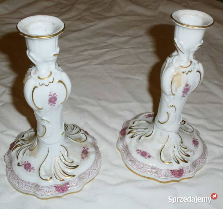 Piękny Porcelanowy Komplet w Stylu Miśnieńskim Kraków