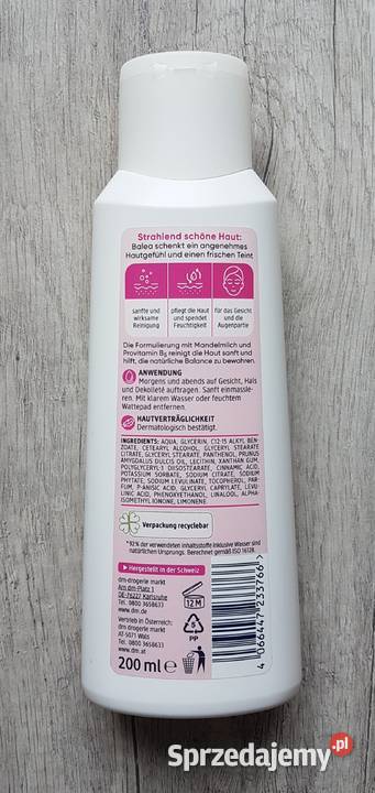 Balea Delikatne mleczko oczyszczające z mlekiem Dla kobiet Chrzanów