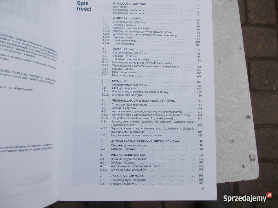Książka napraw renault megane