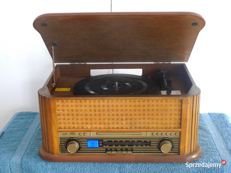 Retro Gramofon z radiem CD USB i magnetofonem i Gramofony Jasło sprzedam