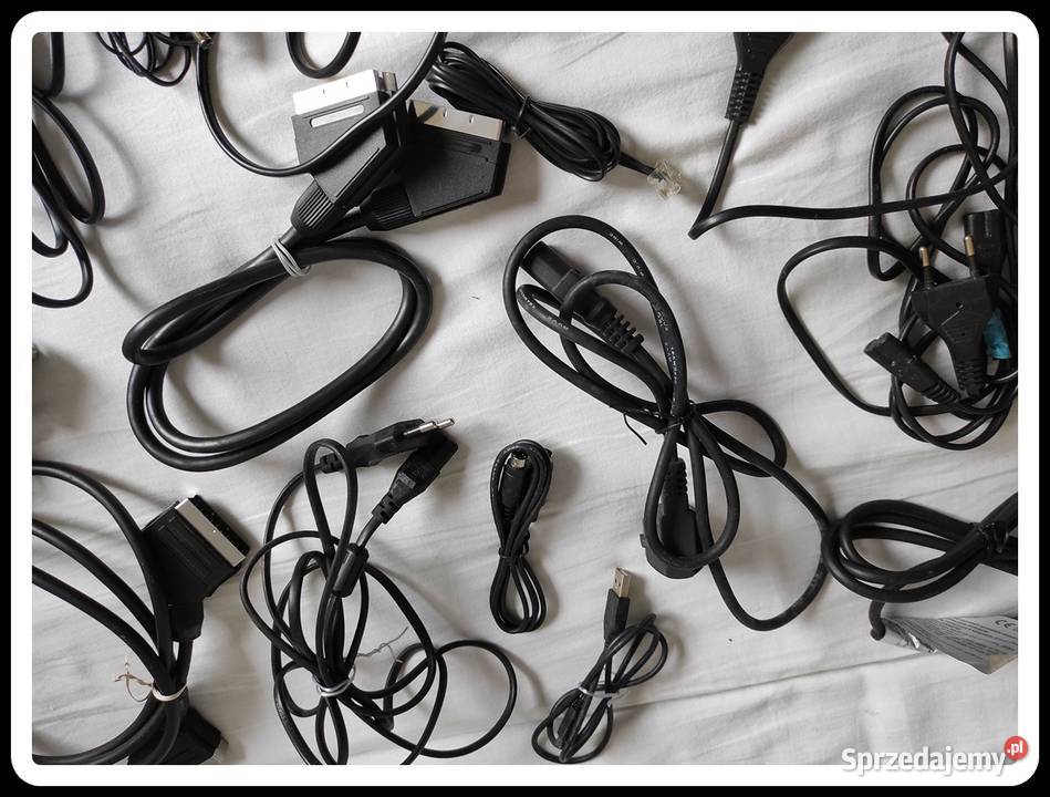 Zestaw kabli zasilaczy ładowarek Nowe i używane Elektronika Płock