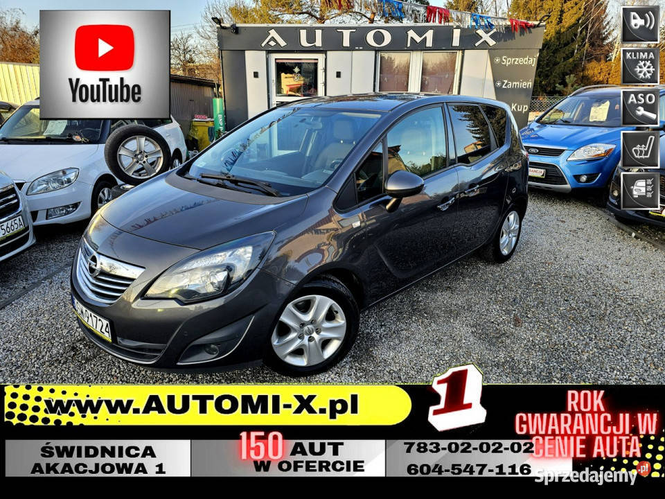 Opel Meriva 14 B benzyna bogate wyposażenie światła do jazdy dziennej Świdnica