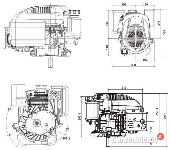 SILNIK LONCIN LC1P70FCP ESTART DO KOSIARKI Opalenica
