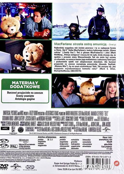TED 2 MARK WAHLBERG DVD KS Filmy Kalisz sprzedam
