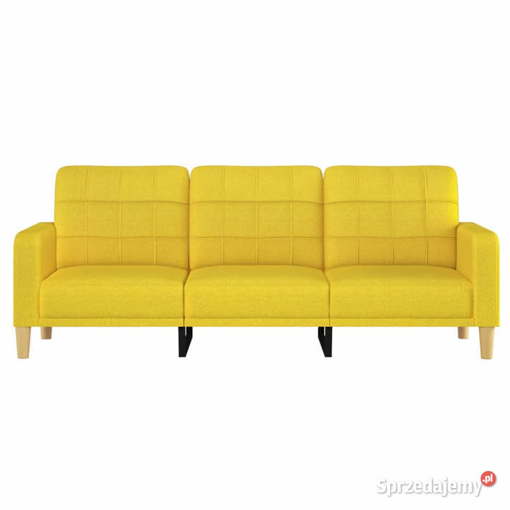 Sofa 3osobowa jasnożółta 180 tapicerowana Warszawa