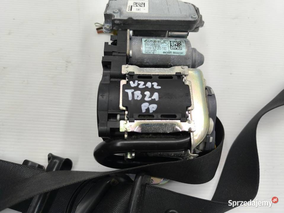 PAS BEZPIECZEŃSTWA PRAWY PRZÓD MERCEDES EKLASA osobowe Motoryzacja