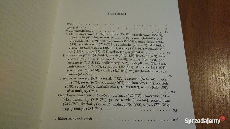 Urzędnicy województwa lubelskiego XVIXVIII wieku