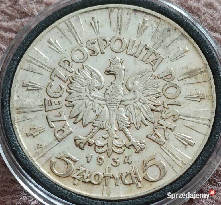 5 J Piłsudski 1934 r Orzeł urzędowy piękny Konin